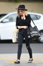 LUCY HALE Shopping at Barnes and Noble and Urban Outfitters in Studio City 03/13/1016