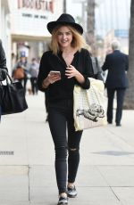 LUCY HALE Shopping at Barnes and Noble and Urban Outfitters in Studio City 03/13/1016