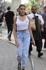 MADISON BEER in Ripped Jeans Out in Hollywood 03/20/2016