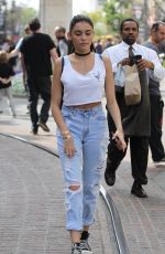 MADISON BEER in Ripped Jeans Out in Hollywood 03/20/2016