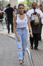 MADISON BEER in Ripped Jeans Out in Hollywood 03/20/2016