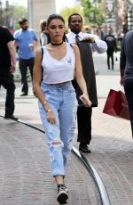 MADISON BEER in Ripped Jeans Out in Hollywood 03/20/2016