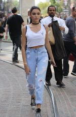 MADISON BEER in Ripped Jeans Out in Hollywood 03/20/2016