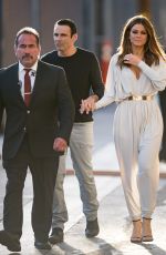 MARIA MENOUNOS Arrives at Jimmy Kimmel Live in Hollywood 03/14/2016