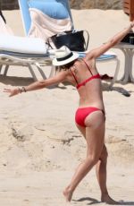 MARIA SHARAPOVA in Red Bikini at a Beach in Mexico 03/27/2016