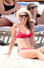 MARIA SHARAPOVA in Red Bikini at a Beach in Mexico 03/27/2016