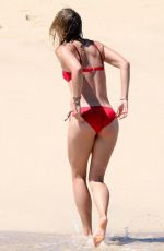 MARIA SHARAPOVA in Red Bikini at a Beach in Mexico 03/27/2016