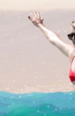 MARIA SHARAPOVA in Red Bikini at a Beach in Mexico 03/27/2016