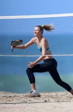 MARIA SHARAPOVA on the Beach in Santa Monica 03/09/2016