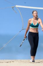 MARIA SHARAPOVA on the Beach in Santa Monica 03/09/2016