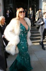 MARIAH CAREY Leaves Her Hotel in London 03/17/2016