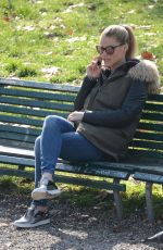 MICHELLE HUNZIKER at a Park in Milan 03/01/2016