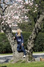 MICHELLE HUNZIKER at a Park in Milan 03/18/2016