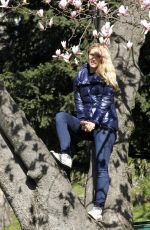 MICHELLE HUNZIKER at a Park in Milan 03/18/2016