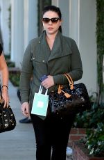 MICHELLE TRACHTENBERG Leaves Kate Sommerville Skin Care in Los Angeles 03/14/2016