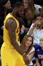 MILEY and BRANDI CYRUS at Madison Square Garden in New York 03/27/2016