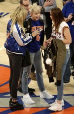 MILEY and BRANDI CYRUS at Madison Square Garden in New York 03/27/2016