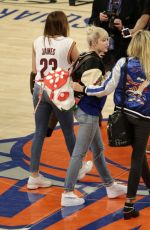 MILEY and BRANDI CYRUS at Madison Square Garden in New York 03/27/2016