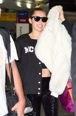 MILEY CYRUS at HFK Airport in New York 02/27/2016