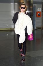 MILEY CYRUS at HFK Airport in New York 02/27/2016
