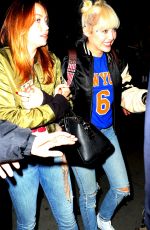 MILEY CYRUS Leaves Madison Square Garden in New York 03/26/2016