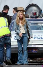 MILEY CYRUS on the Set of Untitled Woody Allen