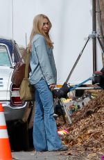 MILEY CYRUS on the Set of Untitled Woody Allen