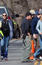 MILEY CYRUS on the Set of Untitled Woody Allen