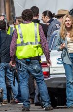 MILEY CYRUS on the Set of Untitled Woody Allen
