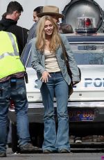 MILEY CYRUS on the Set of Untitled Woody Allen
