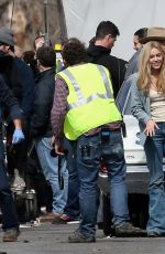 MILEY CYRUS on the Set of Untitled Woody Allen