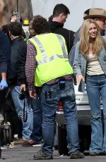 MILEY CYRUS on the Set of Untitled Woody Allen