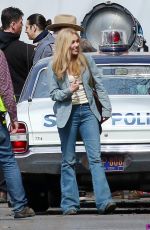 MILEY CYRUS on the Set of Untitled Woody Allen
