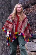 MILEY CYRUS on the Set of Woody Allen