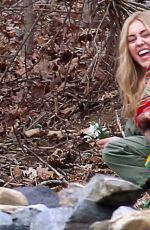MILEY CYRUS on the Set of Woody Allen