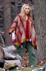 MILEY CYRUS on the Set of Woody Allen