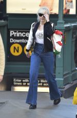 MILEY CYRUS Out and About in New York 03/29/2016