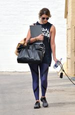 MISCHA BARTON Walks Her Dog Out in Beverly Hills 03/10/2016