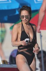 MYLEENE KLASS in Swimsuit on the Beach in Cape Town 03/15/2016