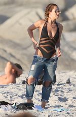 MYLEENE KLASS in Swimsuit on the Beach in Cape Town 03/15/2016