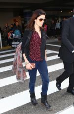 NEVE CAMPBELL at Los Angeles International Airport 03/07/2016