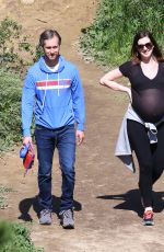 Pregnant ANNE HATHATWAY Out Hiking in Los Angeles  03/12/2016