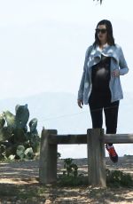 Pregnant ANNE HATHATWAY Out Hiking in Los Angeles  03/12/2016