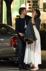 Pregnant ANNE HATHAWAY Out for Dinner at L & E Oyster Bar in Silverlake 03/02/2016