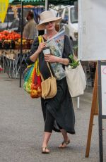 Pregnant ANNE HATHAWAY Shopping at Farmer