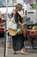Pregnant ANNE HATHAWAY Shopping at Farmer
