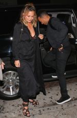 Pregnant CHRISSY TEIGEN Arrives at Lady Gaga’s 30th Birthday Party in Los Angeles 03/26/2016