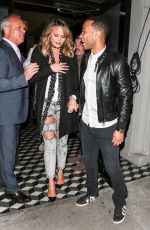 Pregnant CHRISSY TEIGEN Leaves Craig