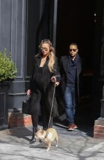 Pregnant CHRISSY Teigen Leaves Her Apartment in New York 03/03/2016