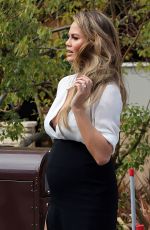 Pregnant CHRISSY TEIGEN Out and About in Los Angeles 03/11/2016